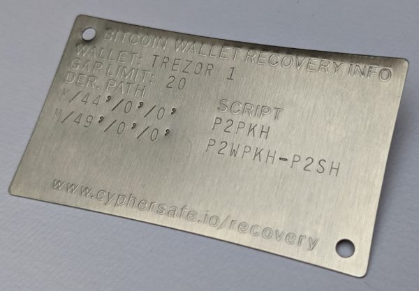 Bitcoin Recovery Tag